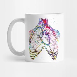 Human heart and lungs Mug